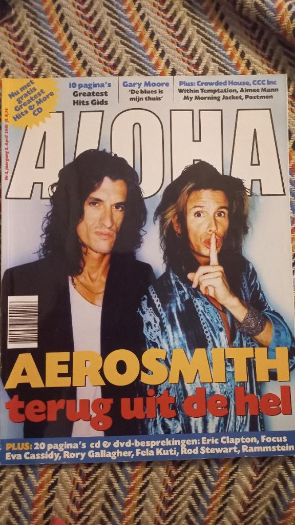 Aloha magazine maart 2001 Aerosmith, Ophalen of Verzenden, Gelezen, Muziek, Film of Tv