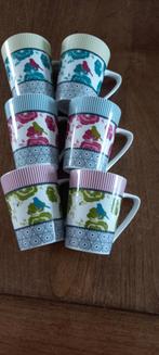 DUTCH ROSE MOKKEN/BEKERS NIEUW 6 STUKS 250 ML, Nieuw, Ophalen of Verzenden, Overige stijlen, Kop(pen) en/of Schotel(s)