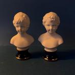 Twee mooie mini bustes, bisquit porselein, Antiek en Kunst, Ophalen of Verzenden