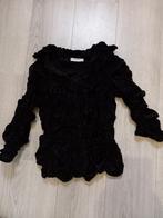 Zwart Anne Fontaine Blouse Stretch Fluweel  (Maat 36 / 38), Kleding | Dames, Blouses en Tunieken, Anne Fontaine, Zwart, Ophalen of Verzenden