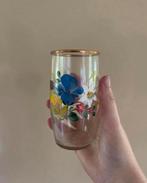 Antiek vaasje goud met bloementjes, Antiek en Kunst, Ophalen of Verzenden