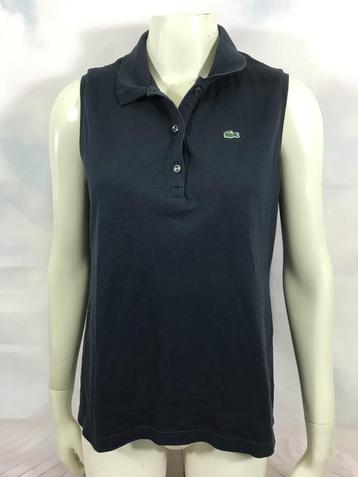 Lacoste donker blauwe mouwloze polotop maat 46 (3C8) beschikbaar voor biedingen