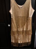 Glitter tuniek/ jurk met goud franjes maat M, Kleding | Dames, Jurken, Maat 38/40 (M), Overige kleuren, Ophalen of Verzenden, Zo goed als nieuw
