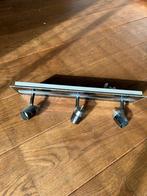 Mooie plafonnière met 3 spots, Ophalen of Verzenden, Gebruikt, Metaal of Aluminium, Plafondspot of Wandspot