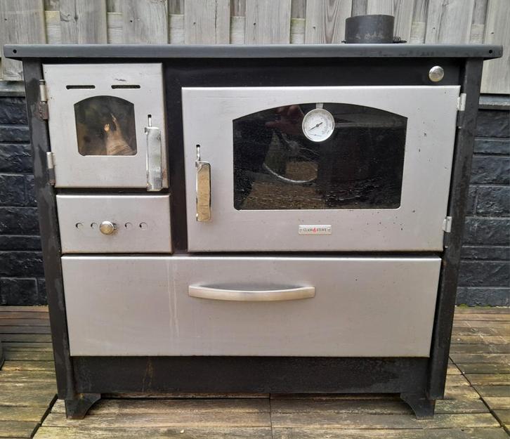 Mooie grote originele zware proff stalen keuken op hout, Tuin en Terras, Buitenkeukens, Zo goed als nieuw, Vrijstaand, Ophalen