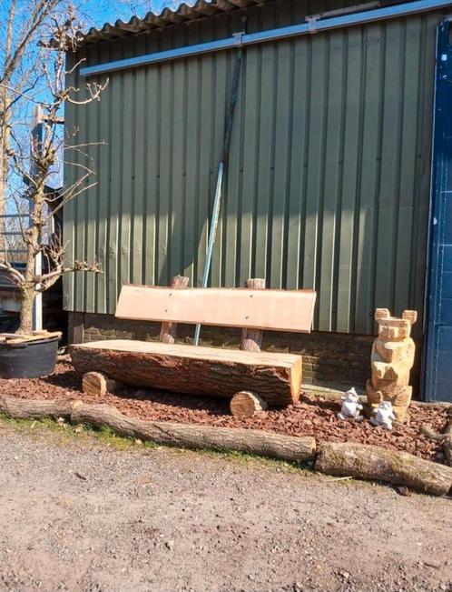 Tekoop eiken  robuuste tuinbank, Tuin en Terras, Tuinbanken, Zo goed als nieuw, Hout, Ophalen