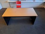 2 bureaus zwart met licht blad 164x80x75 cm, Ophalen, Zo goed als nieuw, Bureau