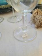 4 vintage geslepen wijnglazen  p/st 2.95, Heikant 21 Kaatsheuvel, Overige typen, Belle Vieille Brocante, Ophalen of Verzenden