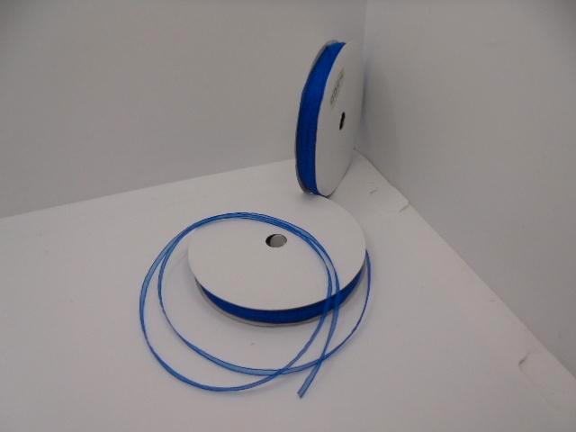 LINT SATIJN SATIJNLINT KORENBLAUW 3 MM 10 MTR NIEUW, Hobby en Vrije tijd, Naaien en Fournituren, Nieuw, Lint, Band of Elastiek