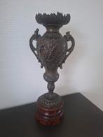 Bronzen kandelaar met Engel tafereel, Ophalen