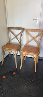 maisons du Monde crossback bistro cafe stoelen, Ophalen, Gebruikt, Overige kleuren, Riet of Rotan