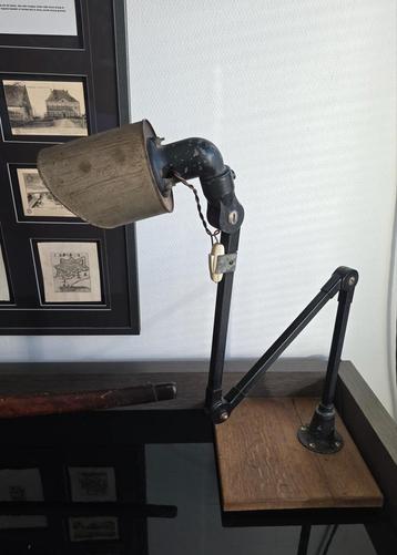 Antieke Mek Elek industriële machinelamp ca 1930/1940 beschikbaar voor biedingen