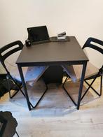 Zwarte tafel vierkant 65x65 cm, Huis en Inrichting, Tafels | Eettafels, 50 tot 100 cm, Modern, Zo goed als nieuw, Tot twee personen