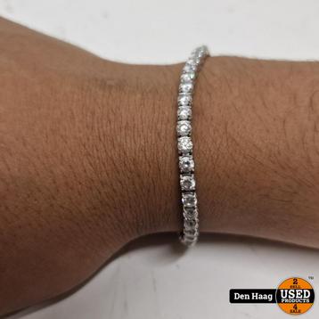 Swarovski Matrix Tennis Armband 17cm | Wit Rodium toplaag beschikbaar voor biedingen