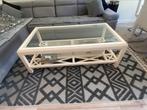 Salontafel met glas, Huis en Inrichting, Tafels | Kaptafels, Ophalen, Gebruikt, 50 tot 100 cm, Glas