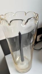 Vintage Windlicht/Kandelaar Champagne Kleur, Gebruikt, Overige kleuren, Ophalen of Verzenden, Glas