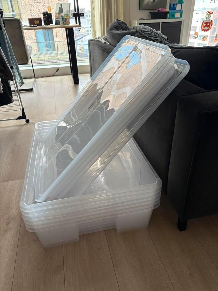 6x SAMLA opbergbak 55L, Doe-het-zelf en Verbouw, Kratten en Dozen, Nieuw, Doos, Minder dan 35 cm, Ophalen