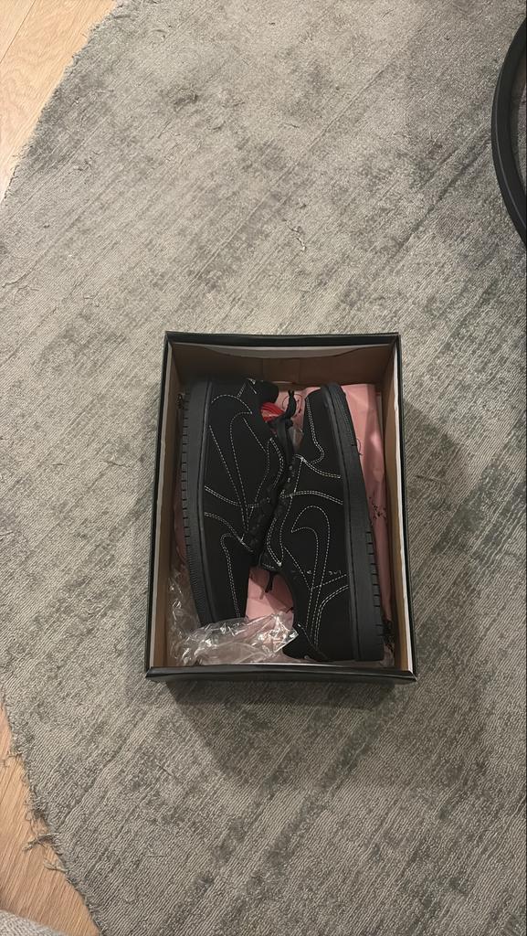 Travis Scott Jordan 1 Black Phantom, Kleding | Heren, Schoenen, Nieuw, Sneakers of Gympen, Zwart, Ophalen