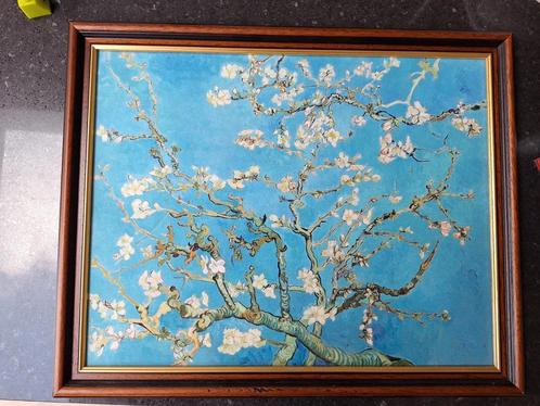 Walnoten schilderijlijst met afdruk Van Gogh amandelbloesem, Antiek en Kunst, Kunst | Schilderijen | Klassiek, Ophalen