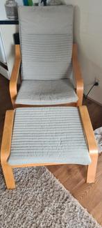 IKEA Poang relax stoel met bijpassend voetenbankje, Huis en Inrichting, Fauteuils, Ophalen, Zo goed als nieuw, Hout, 50 tot 75 cm
