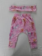 Babybroekje roze met print en haarbandje maat 62-68 NIEUW, Ophalen of Verzenden, Nieuw, Meisje, Broekje