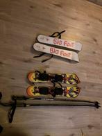 Ski set: Bigfoot, korte ski's en stokken, Sport en Fitness, Skiën en Langlaufen, Gebruikt, Skiën, Minder dan 100 cm, Ski's