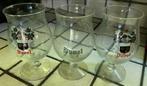3 Duvel glazen, 1 zwart zonder en 2 rood met wapen, Ophalen of Verzenden, Gebruikt, Bierglas