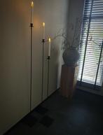 Metalen vloer kandelaar  - kaarsen standaard  - kaars, Zwart, Nieuw, Ophalen of Verzenden, Kandelaar