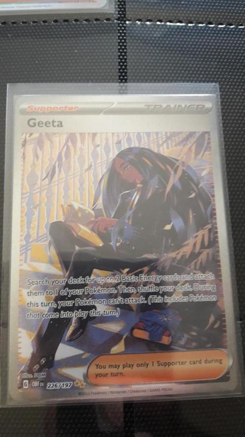 Geeta SIR Obsidian Flames Pokémon, Hobby en Vrije tijd, Verzamelkaartspellen | Pokémon, Nieuw, Losse kaart, Ophalen of Verzenden