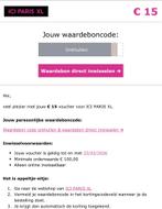 ICI Paris XL korting, Eén persoon, Kortingsbon, Warenhuis- of Winkelbon