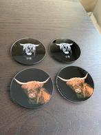 4 glazen onderzetters, Verzenden, Zo goed als nieuw, Glas of Kopje