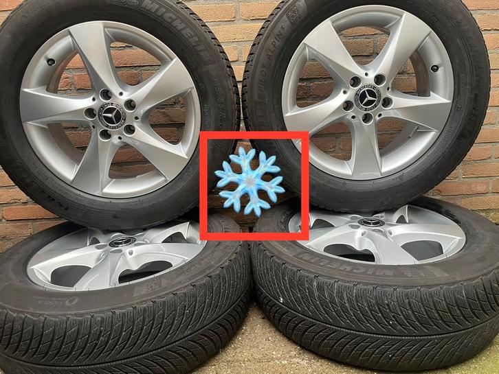 4x7 17” orig Mercedes Vito V-klasse EQV Micheli winterset, Auto-onderdelen, Banden en Velgen, Banden en Velgen, Winterbanden, 17 inch