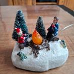 Kerstdecoratie: Kampvuur met Kerstman, Ophalen, Zo goed als nieuw