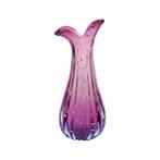 Italiaanse Vaas Bullicante Murano Glas Paars Blauw 28cm, Huis en Inrichting, Woonaccessoires | Vazen, Blauw, Ophalen of Verzenden