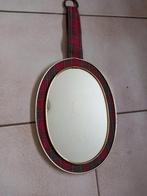 Vintage spiegel met tartan stof, Antiek en Kunst, Ophalen of Verzenden, Minder dan 50 cm