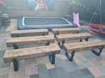 Bielzen buiten bankjes, Tuin en Terras, Ophalen of Verzenden, Zo goed als nieuw, Hout
