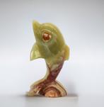 Vintage Mid-Century Modern Dolfijn Onyx Beeldje, Ophalen of Verzenden, Zo goed als nieuw, Dier