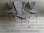 Set van 4x Variér (Stokke) Invite (Antraciet), Zeer Mooi!, Huis en Inrichting, Stoelen, Metaal, Gebruikt, Ophalen of Verzenden