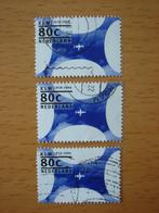 KLM 1919-1994 3x NVPH 1605  , Ophalen of Verzenden, Na 1940, Gestempeld