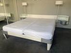 AUPING design tweepersoonsbed 180x200 compleet wit/aluminium, Huis en Inrichting, Slaapkamer | Bedden, Ophalen, Wit, Design, Tweepersoons