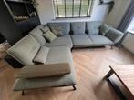 Zeer nette mooie groene hoekbank / loungebank, Huis en Inrichting, Banken | Complete zithoeken, Ophalen, Zo goed als nieuw, Stof