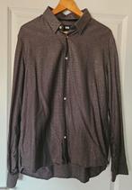 SLIM FIT OVERHEMD MET GLITTERS BRUIN MAAT XL, Kleding | Heren, Ophalen of Verzenden, Zo goed als nieuw, Bruin, We