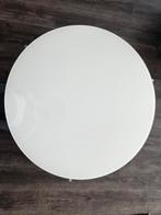 Leuk vintage glazen Ikea tafeltje op wieltjes, Huis en Inrichting, Tafels | Salontafels, Ophalen, Gebruikt, 50 tot 100 cm, Rond