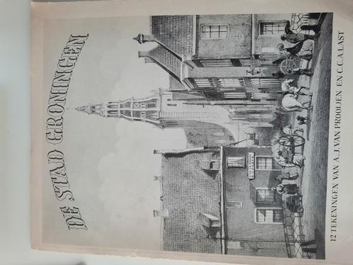 De Stad Groningen - 12 Tekeningen, Antiek en Kunst, Antiek | Boeken en Bijbels, Ophalen of Verzenden
