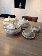 Antiek Servies met Bloemmotief, Ophalen of Verzenden