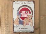 Reclamebord Lucky Strike 20x30, Ophalen of Verzenden, Zo goed als nieuw, Reclamebord