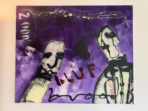 Herman Brood - Origineel schilderij BLUF, Antiek en Kunst, Kunst | Schilderijen | Modern, Ophalen of Verzenden