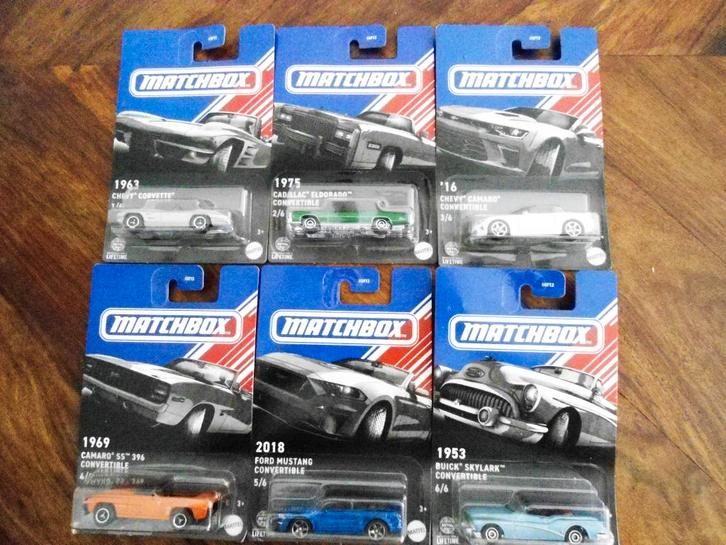 Complete serie Matchbox 1 tm 6 uit de VS, Hobby en Vrije tijd, Modelauto's | 1:87, Nieuw, Auto, Matchbox, Ophalen