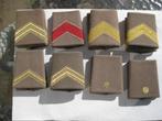 8 Setjes militaire rangen, Verzamelen, Ophalen of Verzenden, Landmacht, Nederland, Embleem of Badge