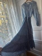 Romantisch lichtblauw gebloemde maxi lange jurk  Neo Noir, Blauw, Ophalen of Verzenden, Zo goed als nieuw, Maat 36 (S)
